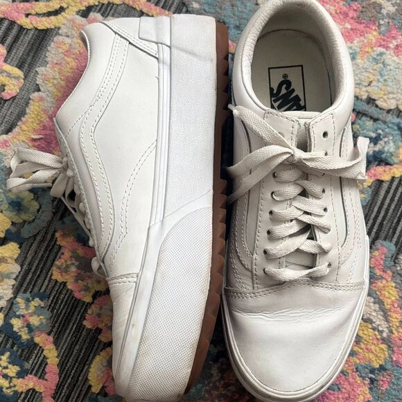 Vans Shoes - Vans Platform White Sneakers With Lug Sole